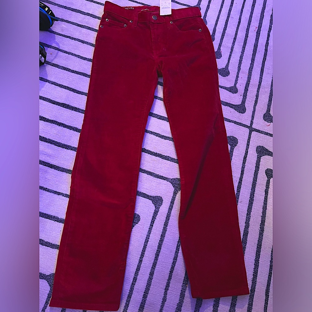 Crewcuts Red Cords Size 10 NWT